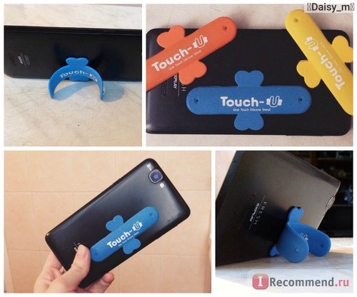 Держатель для телефона Aliexpress 2 PCS Universal Portable Touch U One Touch Silicone Stand Holder Cell Phone Mounts For iPhone 5S Galaxy S5 NOTE 3 фото