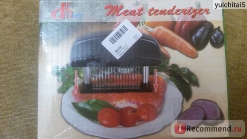 Тендерайзер Aliexpress Needle Meat Tenderizer 48 Blades Stainless Steel Knife Meat Beaf Steak Mallet Meat Tenderizer Hammer Pounder Cooking Tools фото