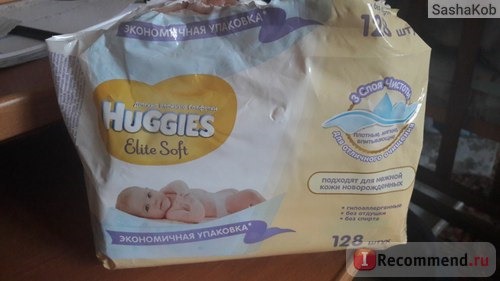 Влажные салфетки Huggies Elite Soft фото