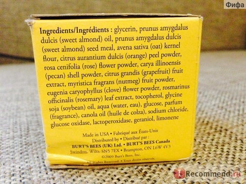 Скраб для лица Burt's Bees Citrus Facial Scrub (Цитрусовый) фото