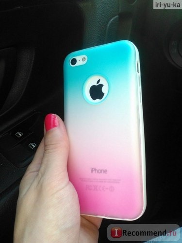 Защитный чехол-накладка на заднюю часть смартфона Aliexpress Unique Rainbow Color TPU Matte Back Shell Soft Case Cover For iPhone 5C фото