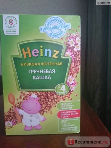 Каша Heinz безмолочная гречневая фото