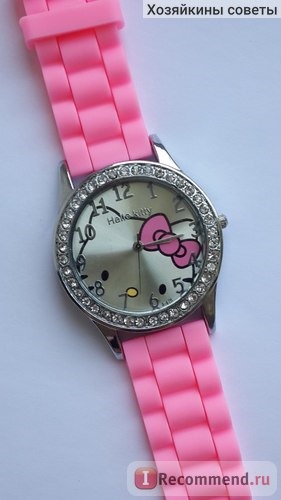 Наручные часы Aliexpress Часы New 2015 Fashion Lovely HelloKitty Cartoon Watch Women Rhinestone Children Girls Dress Watches Pink Silicone Quart Wristwatches фото