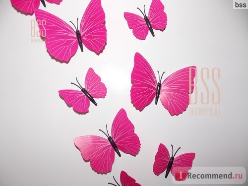 Бабочки на магнитах Butterfly Sticker 3D Art Design фото