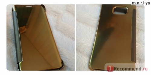 Чехол-книжка Aliexpress Floveme Ultra Thin Mirror Full Protective Leather Case For Samsung Galaxy S6/S6 Edge/S6 Edge Plus Gold Plating Cool Cover Sleeve фото