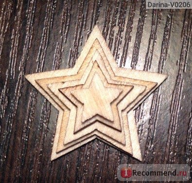 Декоративное украшение звезды Aliexpress 10-30mm Natural Wooden Star Scrapbooking Carft Home Decoration Accessories 50pcs фото