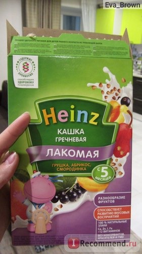 Каша Heinz Лакомая гречневая грушка, абрикос, смородинка фото