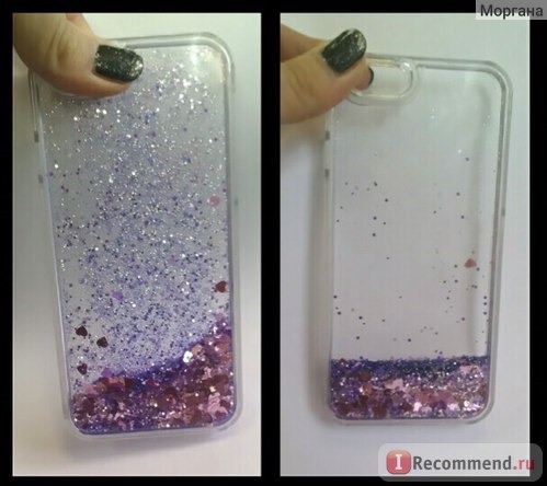 Чехол для мобильного телефона Aliexpress Жидкий песок Dynamic Liquid Glitter Sand Fluorescent Light Heart Back Case Cover For iPhone-5-5s-6-6g фото