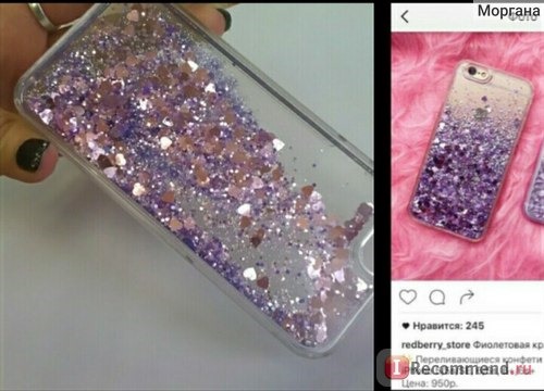 Чехол для мобильного телефона Aliexpress Жидкий песок Dynamic Liquid Glitter Sand Fluorescent Light Heart Back Case Cover For iPhone-5-5s-6-6g фото