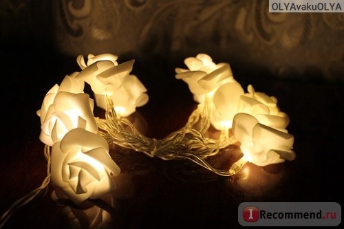 Декоративное украшение Aliexpress 1.2m 10 LED Christmas Wedding Flower Rose Fairy String Lights Lamp Indoor/Outdoor Decoration Christmas Decoration фото