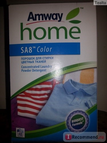 Стиральный порошок Amway Home SA8 Color для стирки цветных тканей фото