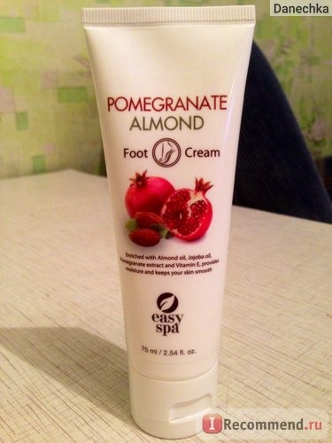 Крем для ног Easy Spa POMEGRANATE AND ALMOND фото