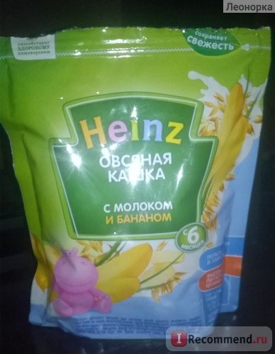 Каша Heinz овсяная с молоком и бананом фото