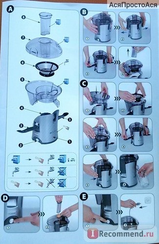 Детали соковыжималки, сборка
