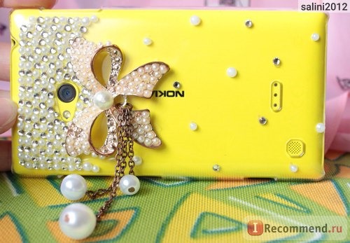 Чехол накладка на телефон Aliexpress New Arrival 2014 Diamond Cute Flower Tower Pearl Bowknot Bow Hard Case Back Cover For Nokia Lumia 720 Wood Heart фото