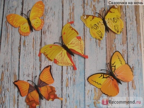 Бабочки на магнитах Butterfly Sticker 3D Art Design фото