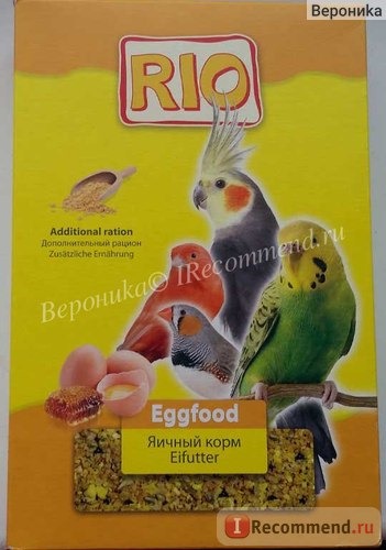 Корм для птиц Рио EggFood. Яичный корм, дополнительный рацион для всех видов птиц. фото