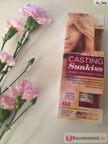 Гель-краска для волос L'Oreal Casting SunKiss (осветляющий гель без аммиака) фото