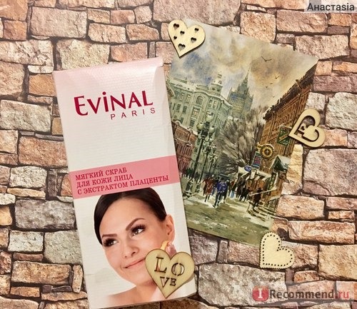 Скраб для лица Evinal с экстрактом плаценты фото