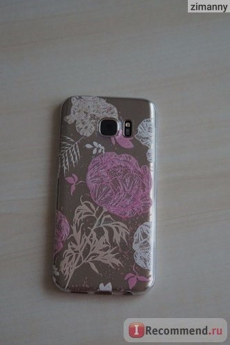 Чехол для мобильного телефона Aliexpress Case-for-Samsung-Galaxy-S7-New-Ultra-Thin-Clear-Transparent-Soft-TPU-Flowers-Painted-back-cover фото