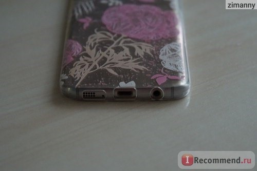 Чехол для мобильного телефона Aliexpress Case-for-Samsung-Galaxy-S7-New-Ultra-Thin-Clear-Transparent-Soft-TPU-Flowers-Painted-back-cover фото