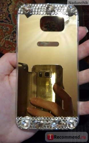 Чехол для мобильного телефона Aliexpress Bling Diamond Crystal Mirror TPU Soft Gel Phone Case For Samsung Galaxy S 6/6 Edge фото