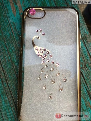 Чехол для мобильного телефона Aliexpress Luxury Bling Crystal Rhinestone Diamond Swan Peacock Case For iPhone 6 6S 6Plus 5 5S Soft Clear Silicone Shell Bag Coque Cover фото