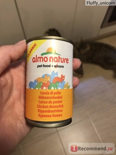 Almo Nature Консервы для Кошек Аппетитные Куриные бедрышки (Classic Adult Cat Chicken Drumstick) фото