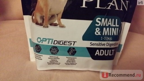 Корм для собак мелких и карликовых пород с Чувствительным Пищеварением Purina Проплан (Pro Plan Small & Mini Adult OPTIDERMA) лосось с рисом фото