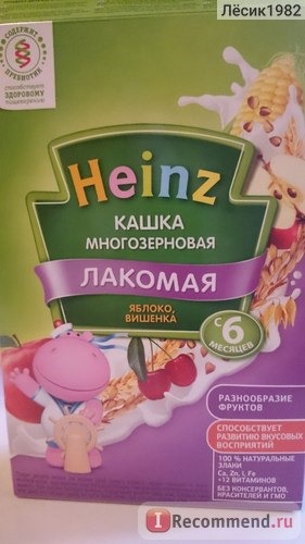 Heinz Лакомая кашка многозерновая (яблоко, вишенка) фото