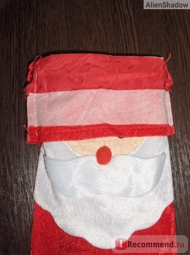 Новогодний чехол для бутылки вина/шампанского с Дедом Морозом Wine Bottle Cover Santa Claus Christmas New Year 2015 фото