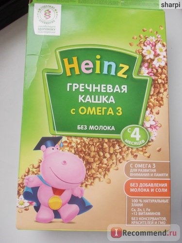 Каша Heinz Гречневая кашка с Омегой-3 фото