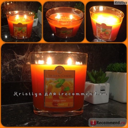 Ароматическая свеча Colonial Candle Oval Jar Candle, Mango Salsa фото