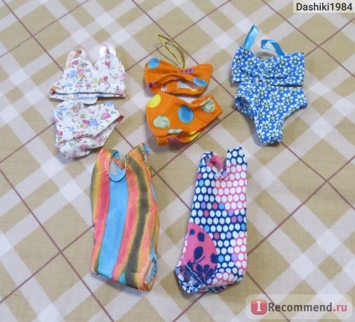 Aliexpress Одежда для куклы 5 Sets Handmade Swimwear Beach Bikini Bathing Swimsuits Outfits for Barbie Dolls Random Shipping Swimwear for Barbie фото