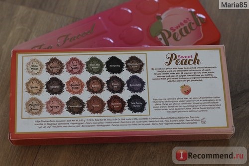 Тени для век Too Faced Sweet peach eyeshadow palette фото